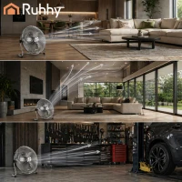 Ruhhy 27835 Stojanový ventilátor z kovu, 3 rýchlosti, 130 W, 50 cm