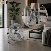 Ruhhy 27835 Stojanový ventilátor z kovu, 3 rýchlosti, 130 W, 50 cm