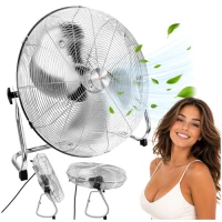 Ruhhy 27835 Stojanový ventilátor z kovu, 3 rýchlosti, 130 W, 50 cm