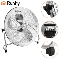 Ruhhy 27835 Stojanový ventilátor z kovu, 3 rýchlosti, 130 W, 50 cm