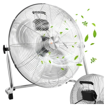 Ruhhy 27835 Stojanový ventilátor z kovu, 3 rýchlosti, 130 W, 50 cm