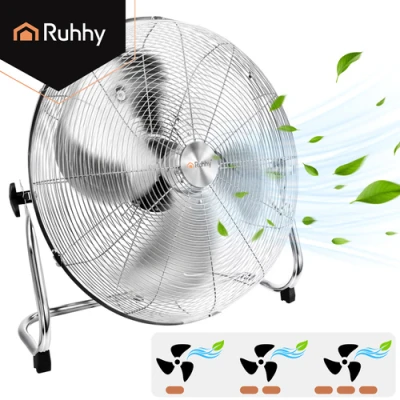 Ruhhy 27835 Stojanový ventilátor z kovu, 3 rýchlosti, 130 W, 50 cm