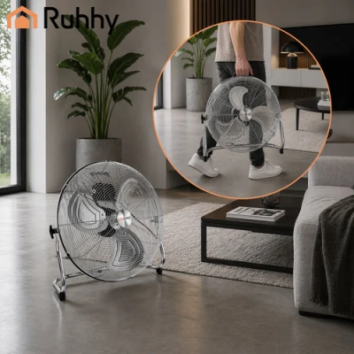 Ruhhy 27835 Stojanový ventilátor z kovu, 3 rýchlosti, 130 W, 50 cm