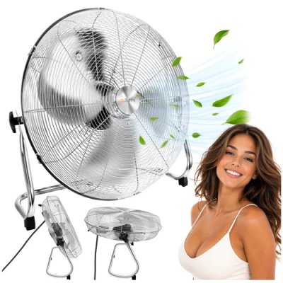 Ruhhy 27835 Stojanový ventilátor z kovu, 3 rýchlosti, 130 W, 50 cm