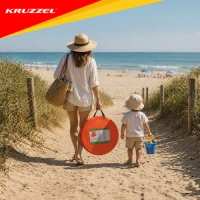 Kruzzel 27666 Detský plážový stan 180 x 95 x 82 cm, medvedík