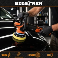 Bigstren 27663 Leštička na auto 1000 W, zdvih 125 mm, LED displej 