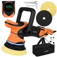Bigstren 27663 Leštička na auto 1000 W, zdvih 125 mm, LED displej 