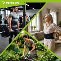 Trizand 27459 Magnetický bedrový pás s 24 magnetmi, 85 – 100 cm, čierny 
