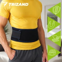 Trizand 27458 Magnetický bedrový pás s 24 magnetmi, 95 – 110 cm, čierny
