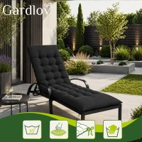 Gardlov 27635 Prešívaný vankúš na záhradné ležadlo 180 x 56 x 9 cm, čierny