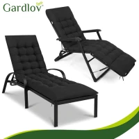 Gardlov 27635 Prešívaný vankúš na záhradné ležadlo 180 x 56 x 9 cm, čierny