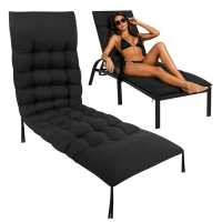 Gardlov 27635 Prešívaný vankúš na záhradné ležadlo 180 x 56 x 9 cm, čierny