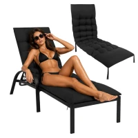 Gardlov 27635 Prešívaný vankúš na záhradné ležadlo 180 x 56 x 9 cm, čierny