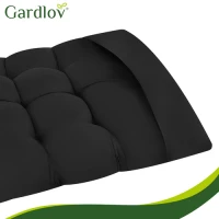 Gardlov 27635 Prešívaný vankúš na záhradné ležadlo 180 x 56 x 9 cm, čierny