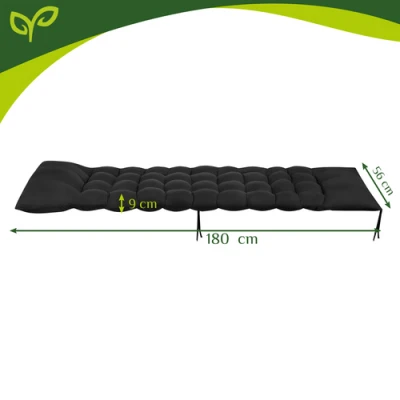 Gardlov 27635 Prešívaný vankúš na záhradné ležadlo 180 x 56 x 9 cm, čierny