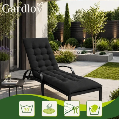 Gardlov 27635 Prešívaný vankúš na záhradné ležadlo 180 x 56 x 9 cm, čierny