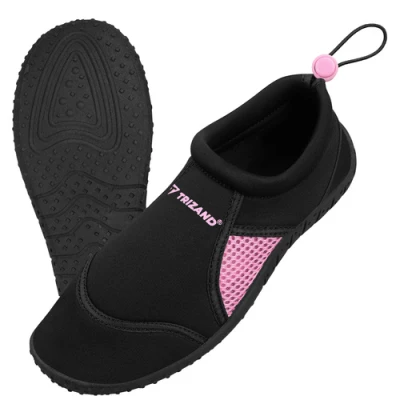 Trizand 27437 Boty do vody protiskluzové 5 mm, vel. 36, černo-růžové