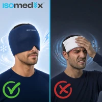 Isomedix 27760 Gélová maska – kompresná, chladivá a hrejivá, sivá