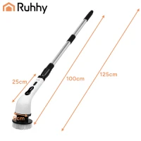 Ruhhy 27015 Elektrická čistiaca kefa 25 W, 1500 mAh, 9 nástavcov, biela