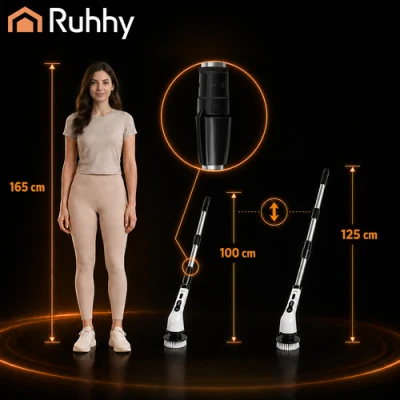 Ruhhy 27015 Elektrická čistiaca kefa 25 W, 1500 mAh, 9 nástavcov, biela