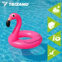 Trizand 27443 Nafukovací kruh v tvare plameniaka, 102 cm, ružový