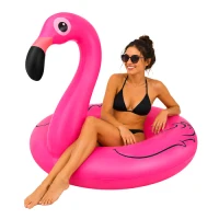 Trizand 27443 Nafukovací kruh v tvare plameniaka, 102 cm, ružový