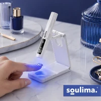 Soulima 27771 Prenosná UV LED lampa MINI 3 W s držiakom, LCD displejom a USB-C
