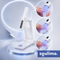 Soulima 27771 Prenosná UV LED lampa MINI 3 W s držiakom, LCD displejom a USB-C
