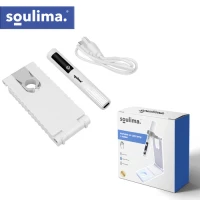 Soulima 27771 Prenosná UV LED lampa MINI 3 W s držiakom, LCD displejom a USB-C