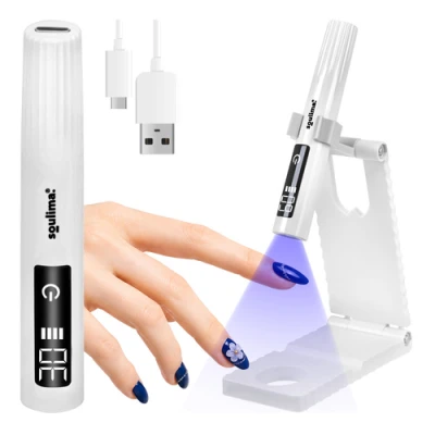 Soulima 27771 Prenosná UV LED lampa MINI 3 W s držiakom, LCD displejom a USB-C