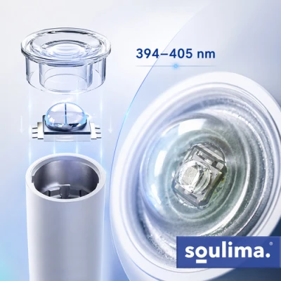 Soulima 27771 Prenosná UV LED lampa MINI 3 W s držiakom, LCD displejom a USB-C