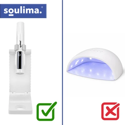 Soulima 27771 Prenosná UV LED lampa MINI 3 W s držiakom, LCD displejom a USB-C