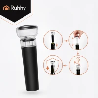 Ruhhy 27312 Automatický elektrický otvírák na víno 4 v 1, USB, černý