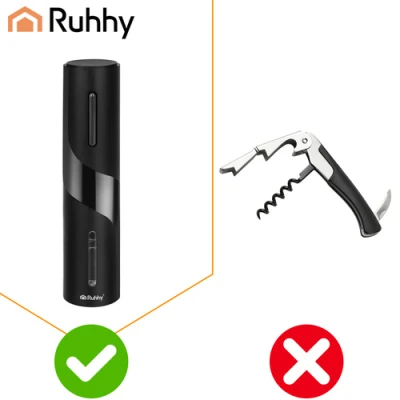 Ruhhy 27312 Automatický elektrický otvírák na víno 4 v 1, USB, černý