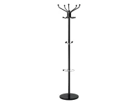 Massido MS-841 Stojanový věšák na oblečení, 14 háčků, 176 cm, černý