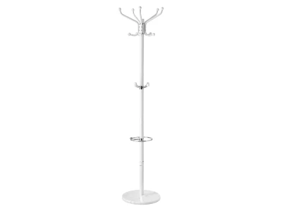 Massido MS-841 Stojanový věšák na oblečení, 14 háčků, 176 cm, bílý