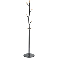 Massido MS-840 Stojanový věšák na oblečení, 9 háčků, 178 cm, černý