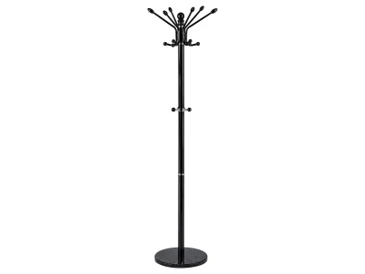 Massido MS-843 Stojanový věšák na oblečení, 16 háčků, 175 cm, černý