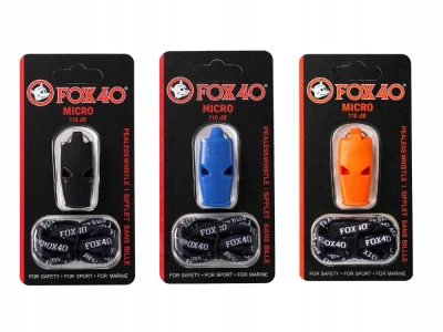 Verk 14737 Píšťalka FOX 40 Micro 110 dB, so šnúrkou, sivá