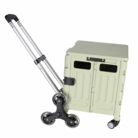 LUARO KX2786 Nákupní vozík skládací s víkem, 8 kol, 32 l