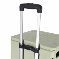 LUARO KX2786 Nákupní vozík skládací s víkem, 8 kol, 32 l