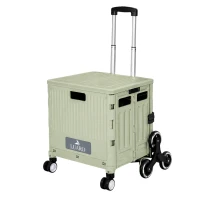 LUARO KX2786 Skladací nákupný vozík s vekom, 8 kolies, 32 l
