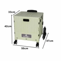 LUARO KX2786 Nákupní vozík skládací s víkem, 8 kol, 32 l