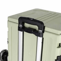 LUARO KX2786 Nákupní vozík skládací s víkem, 8 kol, 32 l