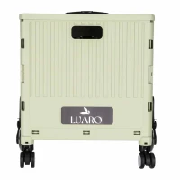 LUARO KX2786 Nákupní vozík skládací s víkem, 8 kol, 32 l
