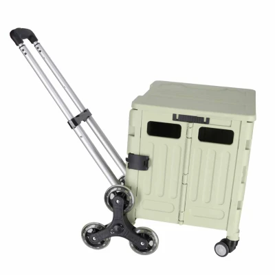 LUARO KX2786 Nákupní vozík skládací s víkem, 8 kol, 32 l