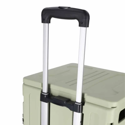 LUARO KX2786 Nákupní vozík skládací s víkem, 8 kol, 32 l