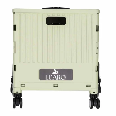 LUARO KX2786 Nákupní vozík skládací s víkem, 8 kol, 32 l