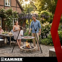 Kaminer 27556 Grilovací trojnožka s roštom 190 x 70 cm