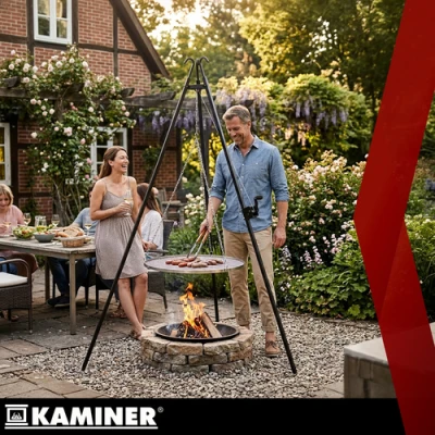 Kaminer 27556 Grilovací trojnožka s roštom 190 x 70 cm